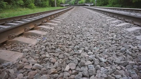 View of the railway line outside Stock Footage 132443764