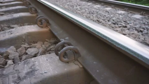 View of the railway line outside Stock Footage 132443769