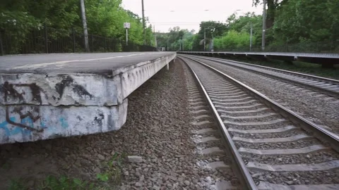 View of the railway line outside Stock Footage 132443774