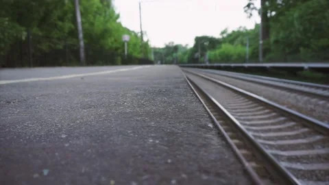 View of the railway line outside Stock Footage 132443782
