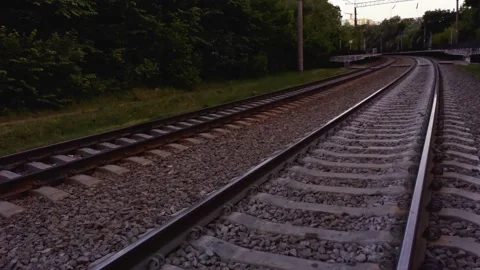 View of the railway line outside Stock Footage 132443836