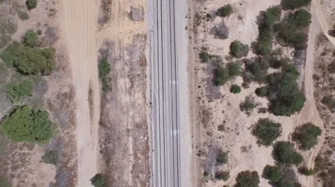 View of the railway from satellite Stock Footage 54344671