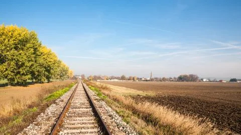 View of the railway track Stock-Fotos