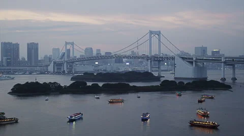 View of Rainbow Bridge 스톡 동영상 64388450