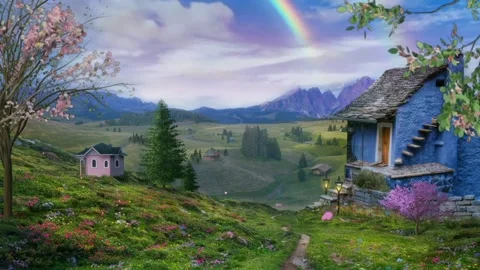 The view of the rainbow Stock Footage 233653939