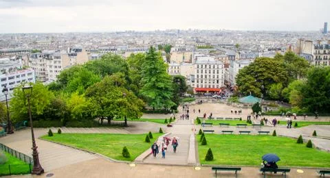 A view of rainy Paris Foto stock