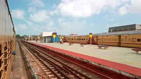 View of Rameshwaram railway station. Stock Footage 130419312