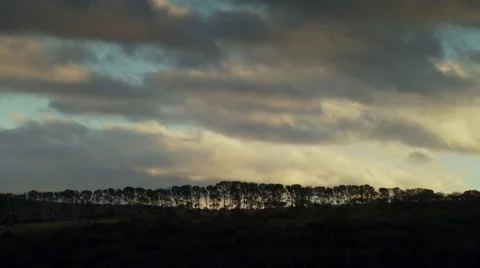 View of ranch at dusk Stock Footage 54590453