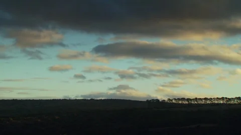 View of ranch at dusk Stock Footage 54590457