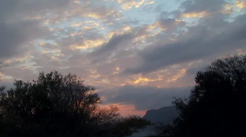 View of ranch at dusk Stock Footage 54590699