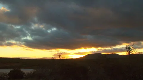 View of ranch at sunset Stock Footage 54591021