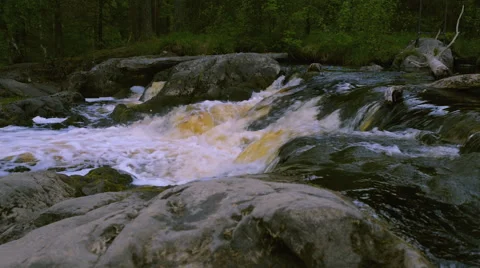 View on rapids of raging river Video stock 51508651