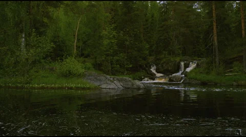 View on rapids of raging river Video stock 51508916