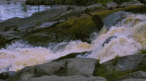 View on rapids of raging river Video stock 51510454