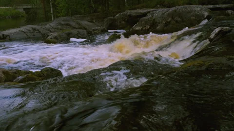 View on rapids of raging river Video stock 51511967