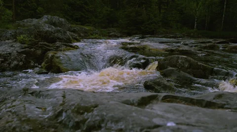 View on rapids of raging river Video stock 51512747