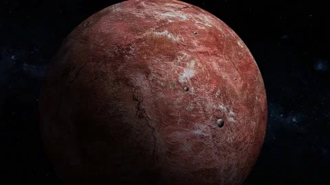 View realistic 3d Makemake fictional planet with star Stock Footage 221911175