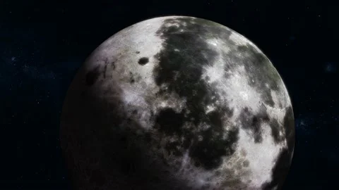 View realistic 3d Moon planet with star Stock Footage 221911375
