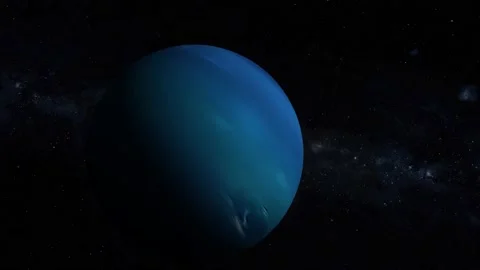 View realistic 3d Neptune planet with star Stock Footage 221911335