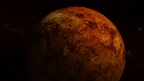 View realistic 3d Venus surface planet planet with star Stock Footage 221911474