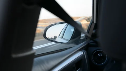 View from rear seats on dashboard in mooving car Video stock 116383501