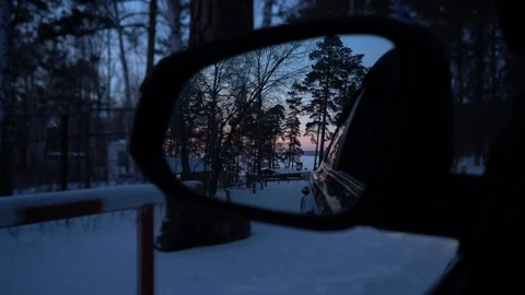 View rearview sunset 库存影片 120538873