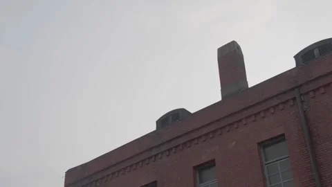 View of the red brick building Video stock 299891205