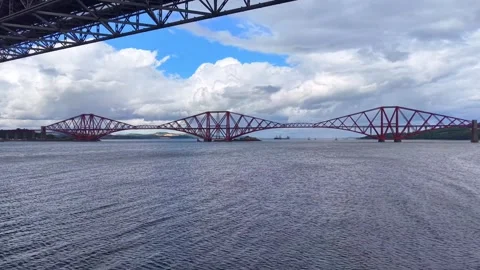 View Of The Red Forth Bridge Stock Footage 341165997
