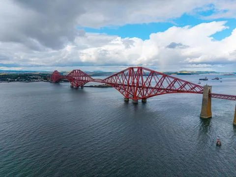 View Of The Red Forth Bridge Stock Photos
