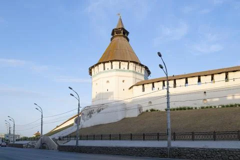 View of the Red Gate tower of the ancient Astrakhan Kremlin Stock Photos