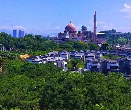 View of red mosque Фото