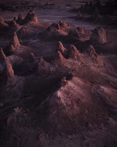 View of red rocks at sunset Stock Footage 269320324