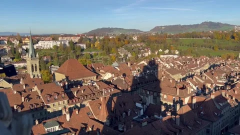 View of red rooftops Video stock 235448449