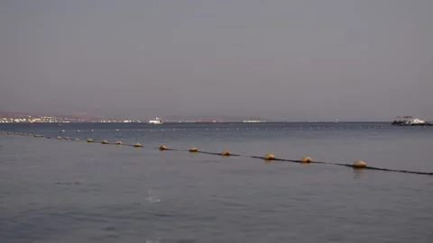 View on Red sea from Eilat coast Stock Footage 157283631