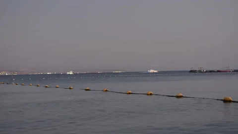 View on Red sea from Eilat coast 스톡 동영상 157283636