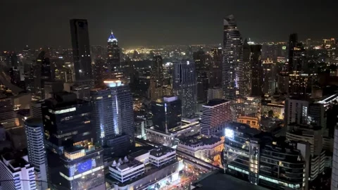 View From Red Sky Bar in Bangkok Stock Footage 259833028