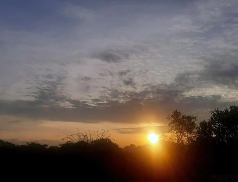 The view of the red sunset sunset Stock Photos