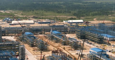 A view of a refinery in texas Video stock 138217977