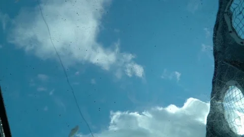 The view of the reflection of the blue sky Stock Footage 80441190