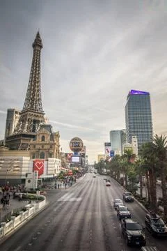 View on the replica of Eiffel Tower at Paris Hotel &amp; Casino. Las vegas Foto stock