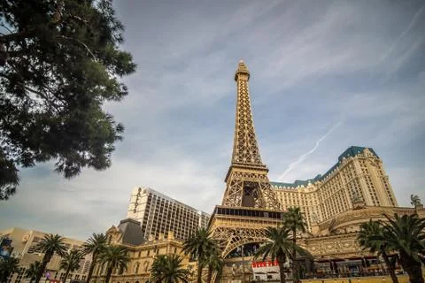 View on the replica of Eiffel Tower at Paris Hotel &amp; Casino. Las vegas Foto stock
