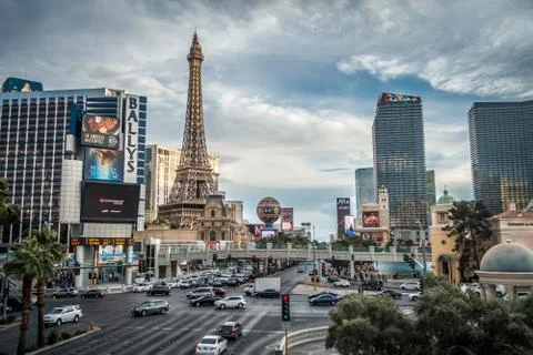 View on the replica of Eiffel Tower at Paris Hotel &amp; Casino. Las vegas Foto stock