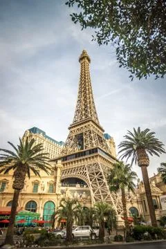 View on the replica of Eiffel Tower at Paris Hotel &amp; Casino. Las vegas Foto stock