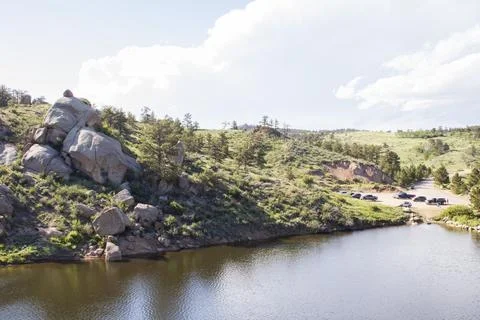 View of reservoir Foto stock