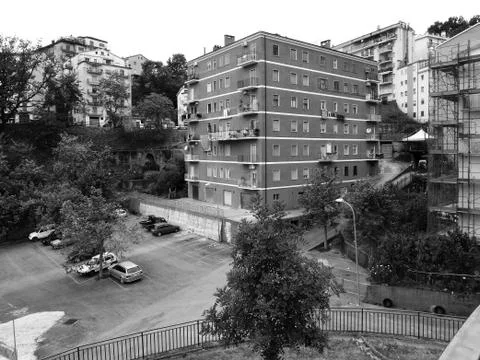 View of residential district Stockfoto's