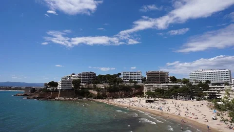View to resort city Stock Footage 127777575
