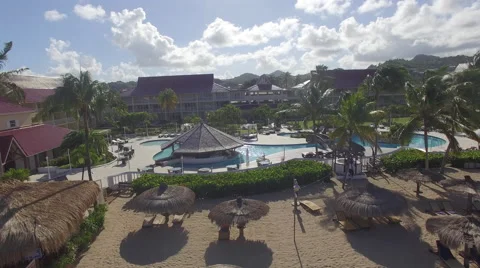View of resort in St Lucia Stock Footage 61831716