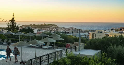 View at Rethymnon Crete Greece Stock Footage 54423334