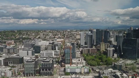View from the revolving Space Needle in Seattle, Washington Stock-Footage 244065973
