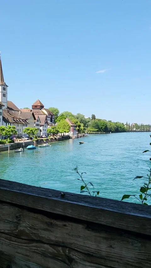 View on Rheinbrucke bridge. Stock Footage 202309010